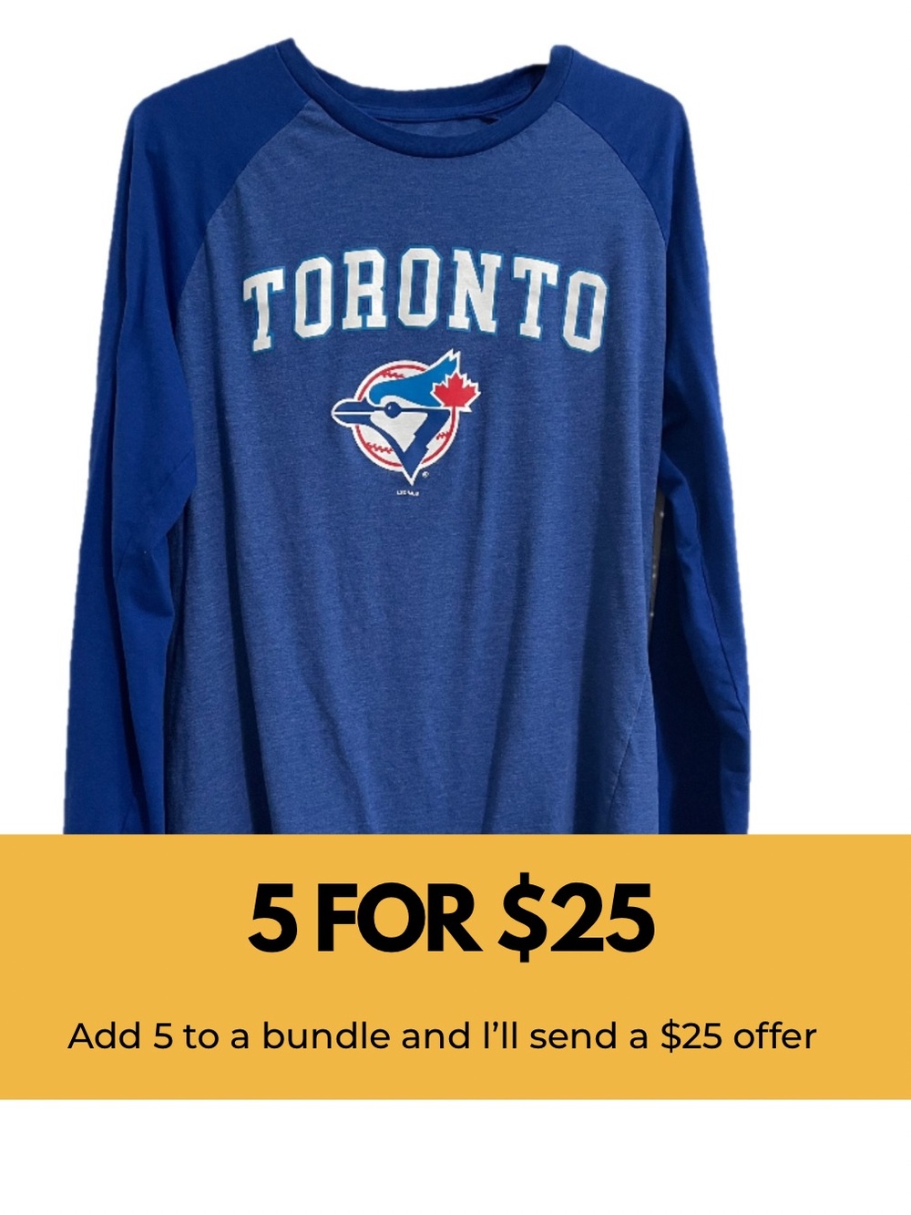 Toronto Blue Jays Long-Sleeve Raglan Shirt - Royal Blue